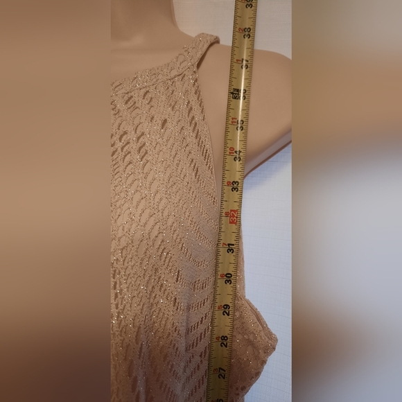 Giani Bernini Tan Ribbed Halter Sheath Dress - Picture 4 of 11